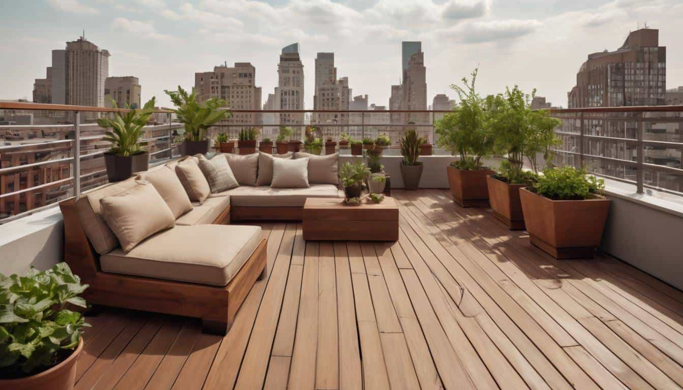 Serene brown rooftop escape