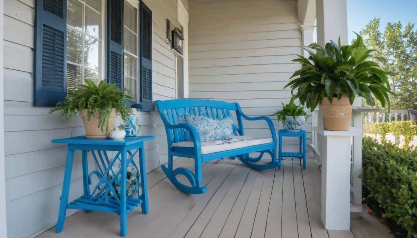 Serene front porch decor