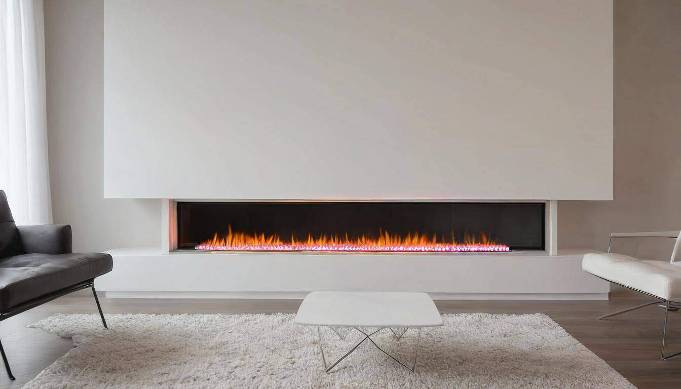 Sleek modern fireplace design