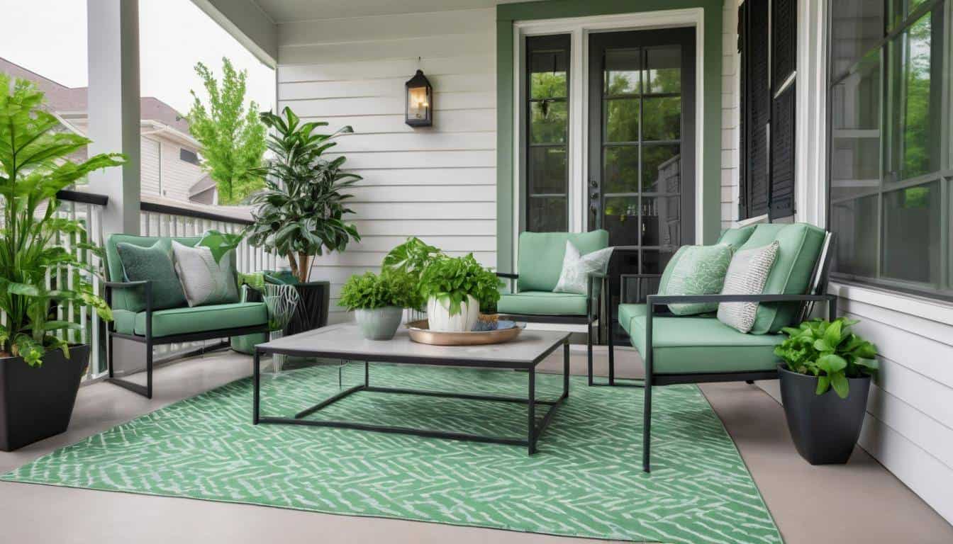 Sleek modern grey porch