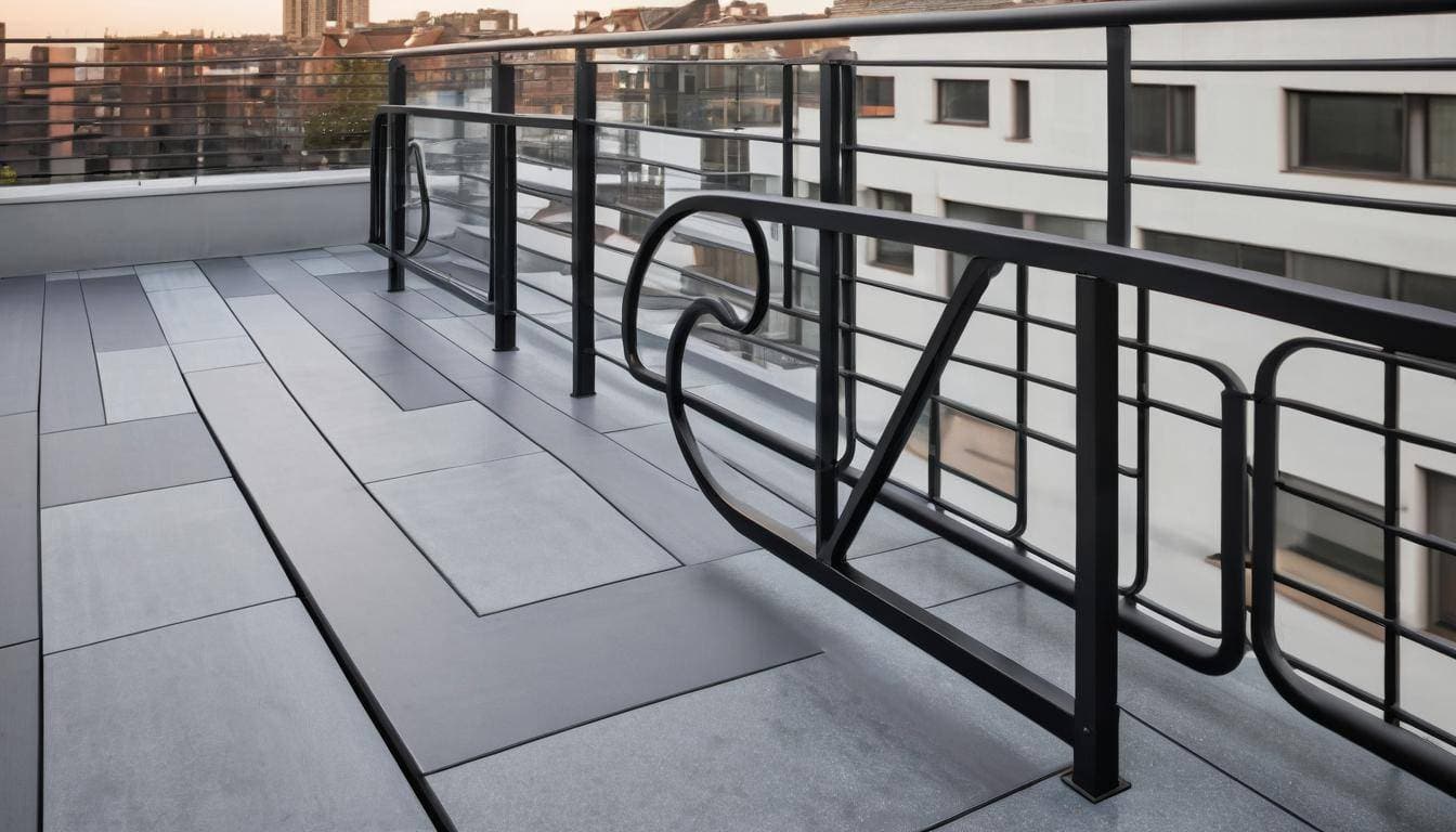 Sleek rooftop handrail