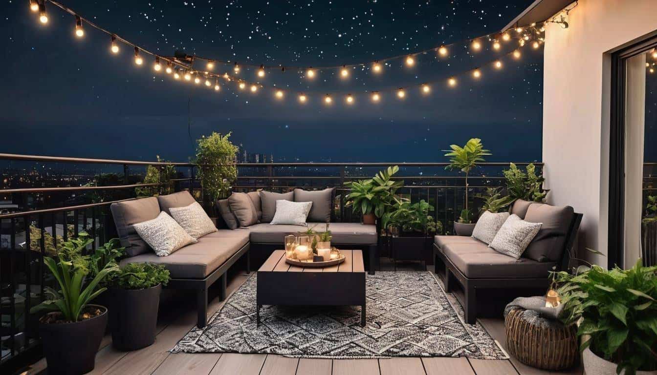 Stylish balcony lighting