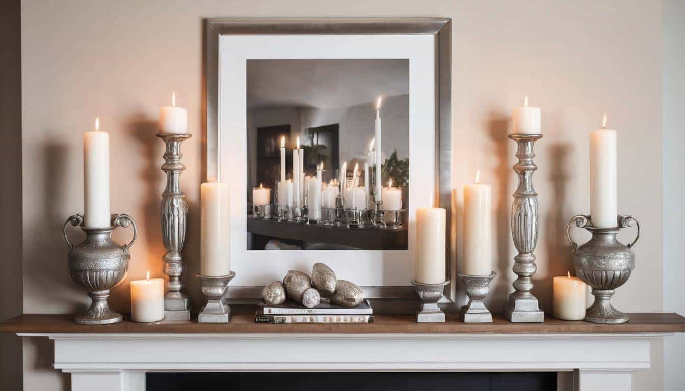 Stylish fireplace mantle decor