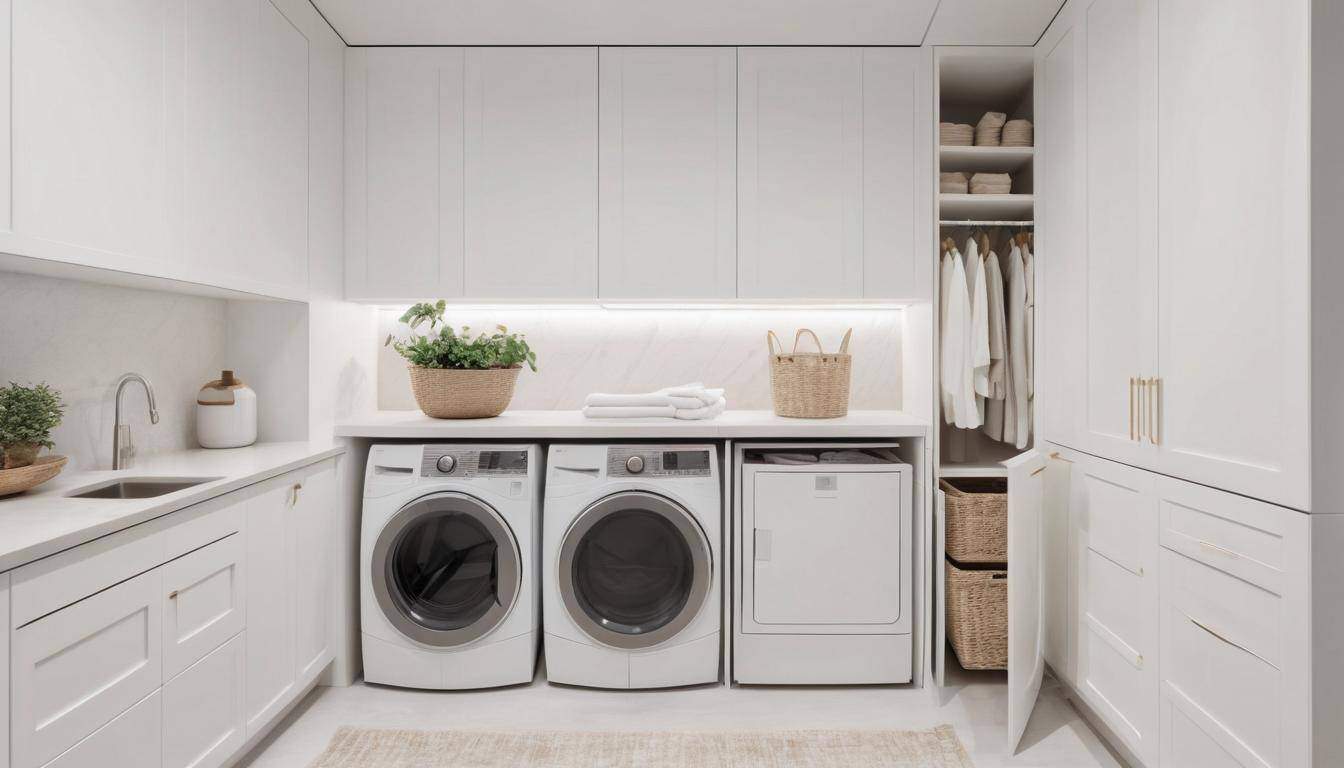 Stylish hidden laundry hampers