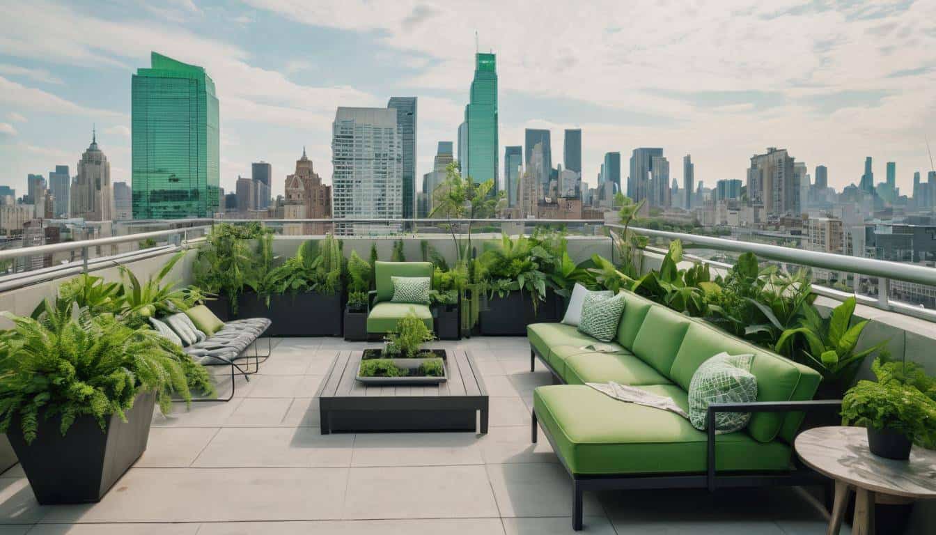 Stylish rooftop oasis