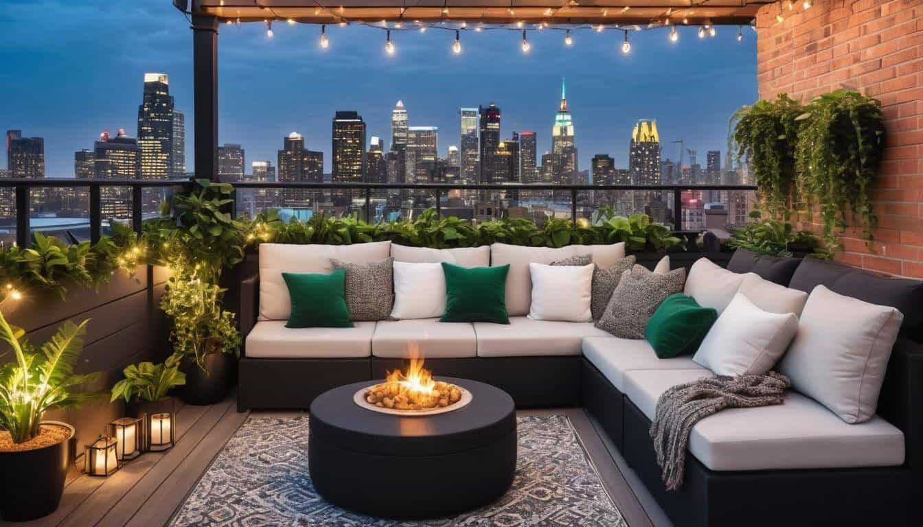 Stylish rooftop relaxation oasis