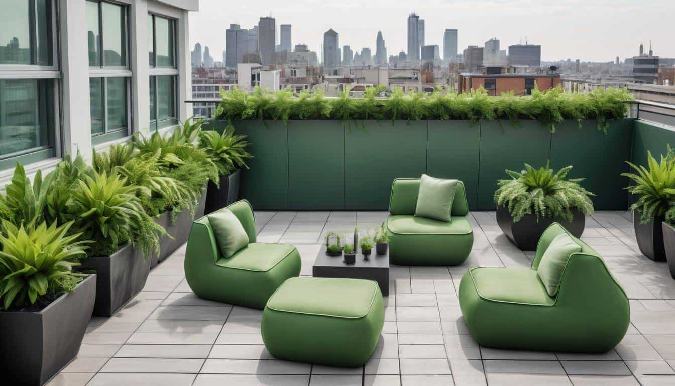 Stylish urban rooftop design