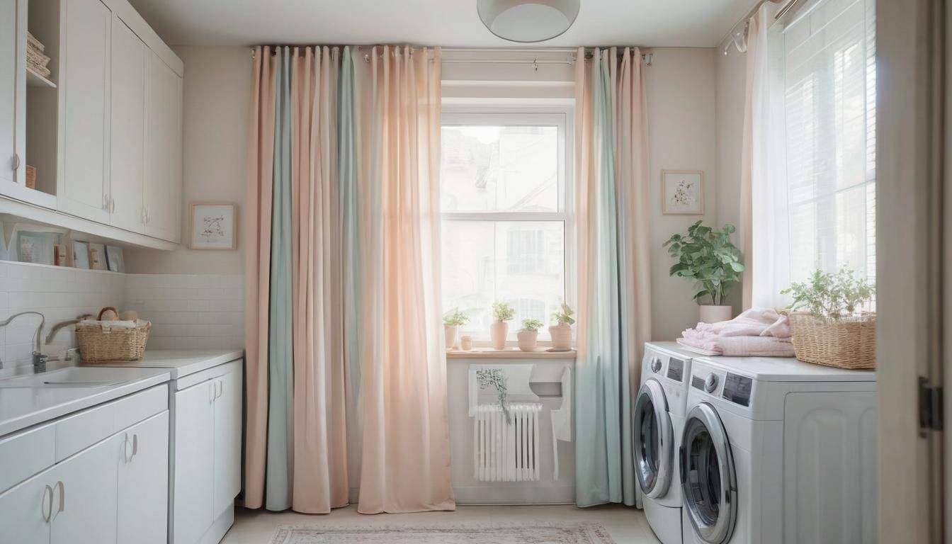 Tranquil laundry room ambiance