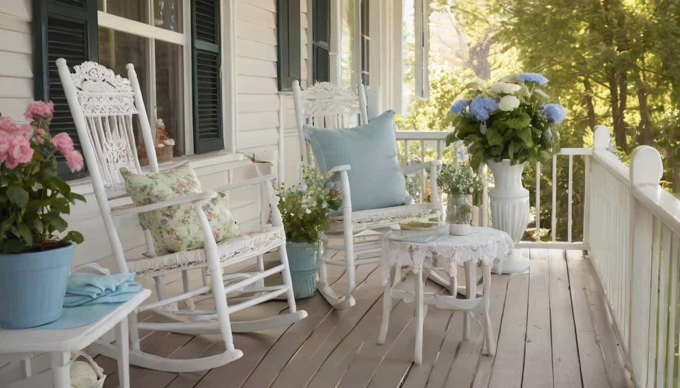 Tranquil white porch