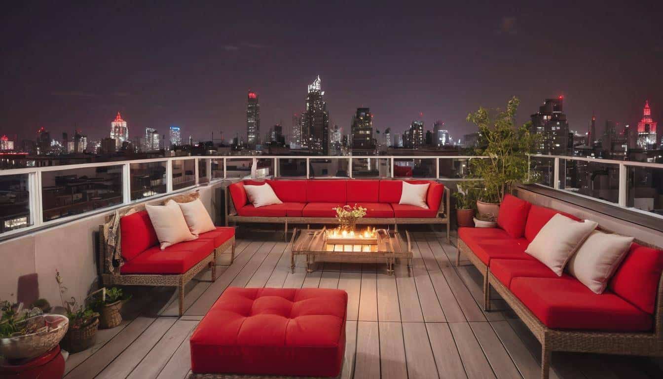 Urban cultural rooftop lounge