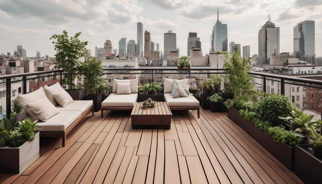 Urban rooftop brown design