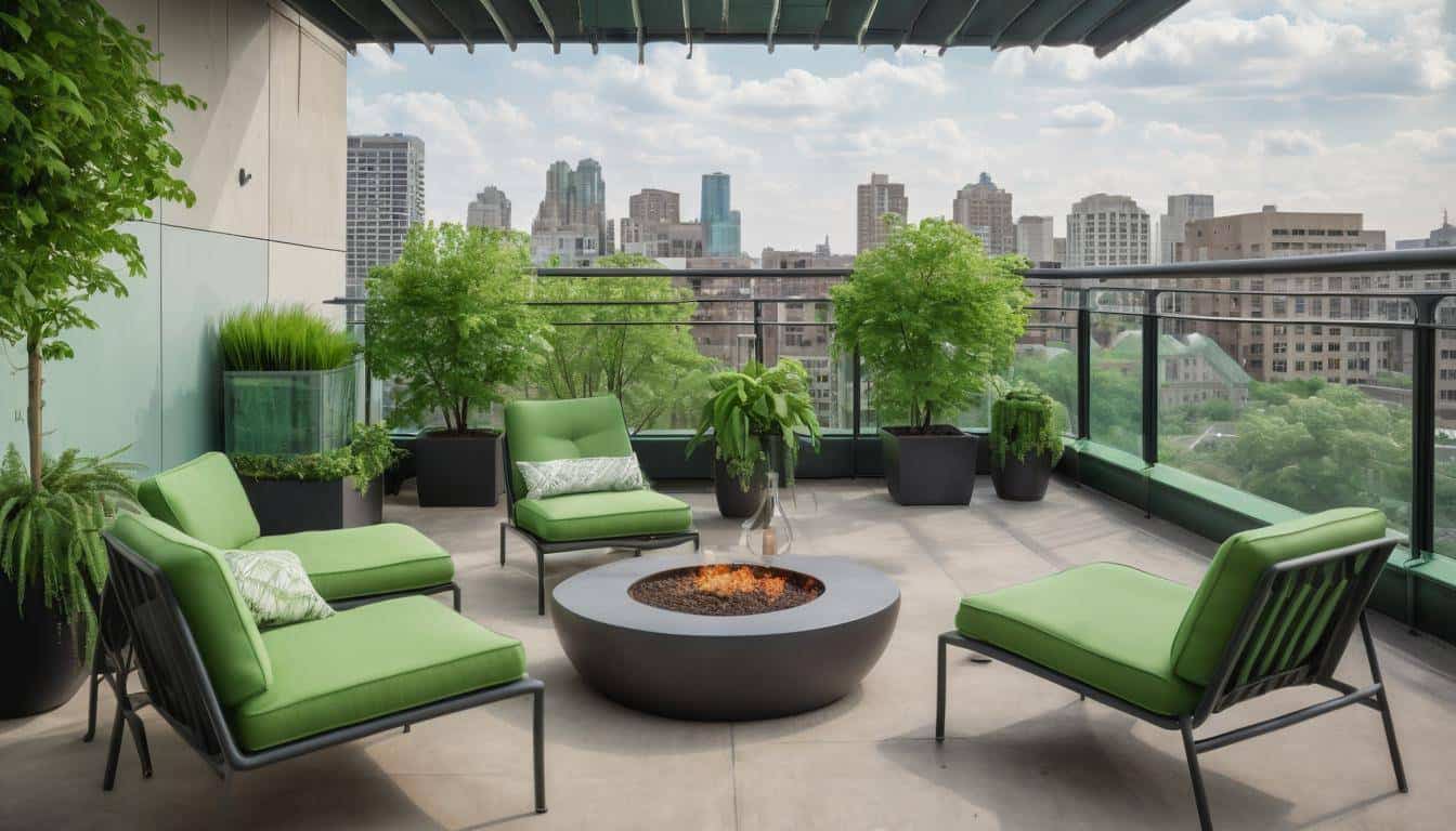 Urban rooftop oasis