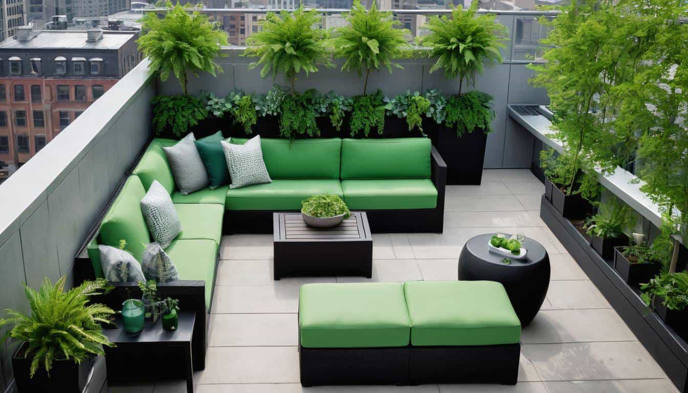 Urban rooftop oasis