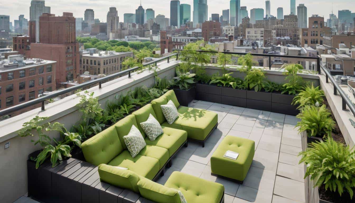 Urban rooftop oasis