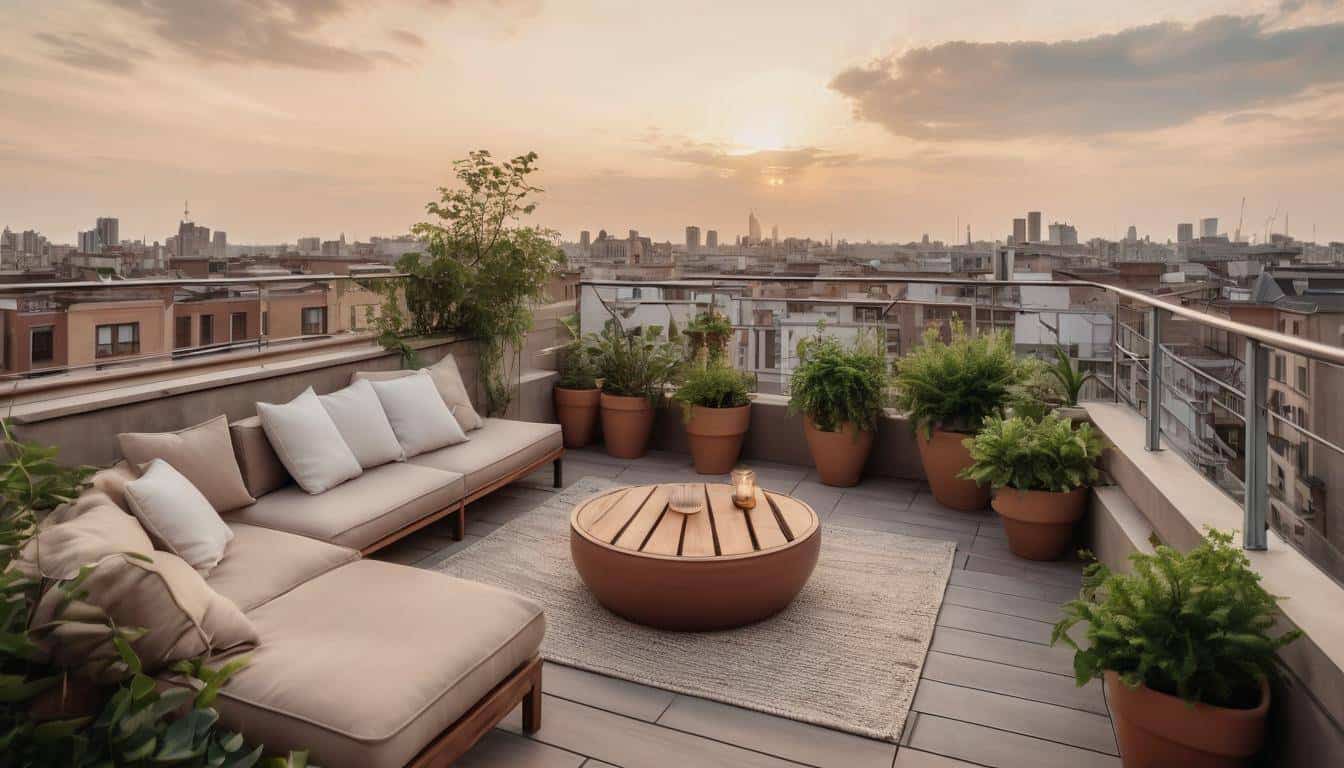 Urban rooftop retreat