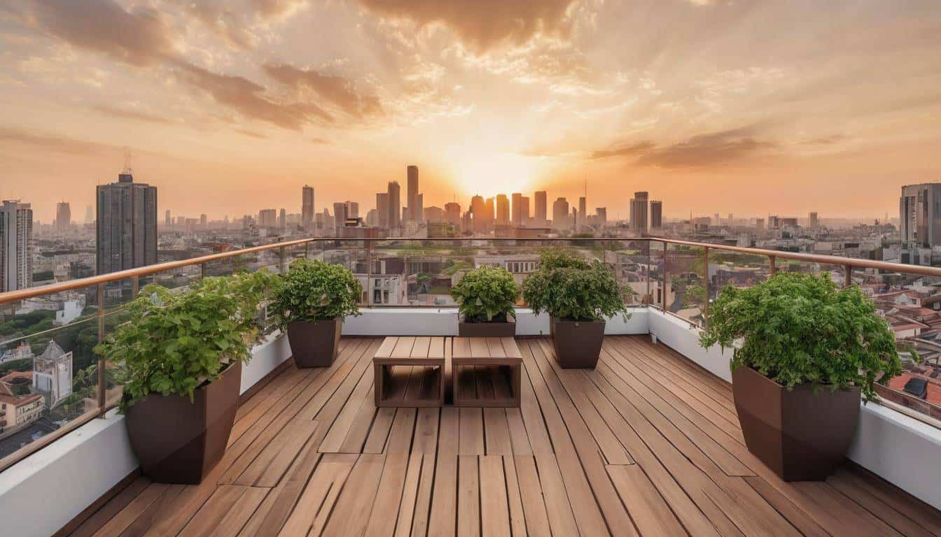 Urban rooftop retreat