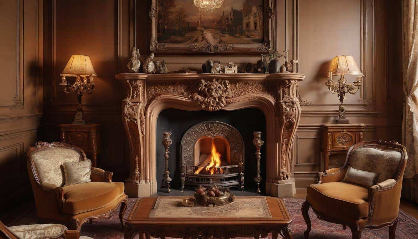 Victorian-style fireplace elegance