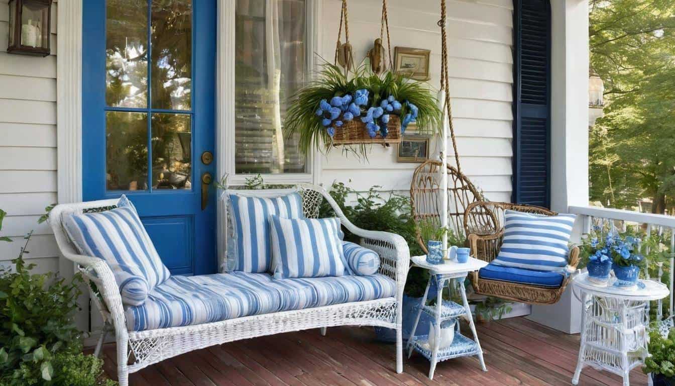 Vintage blue porch