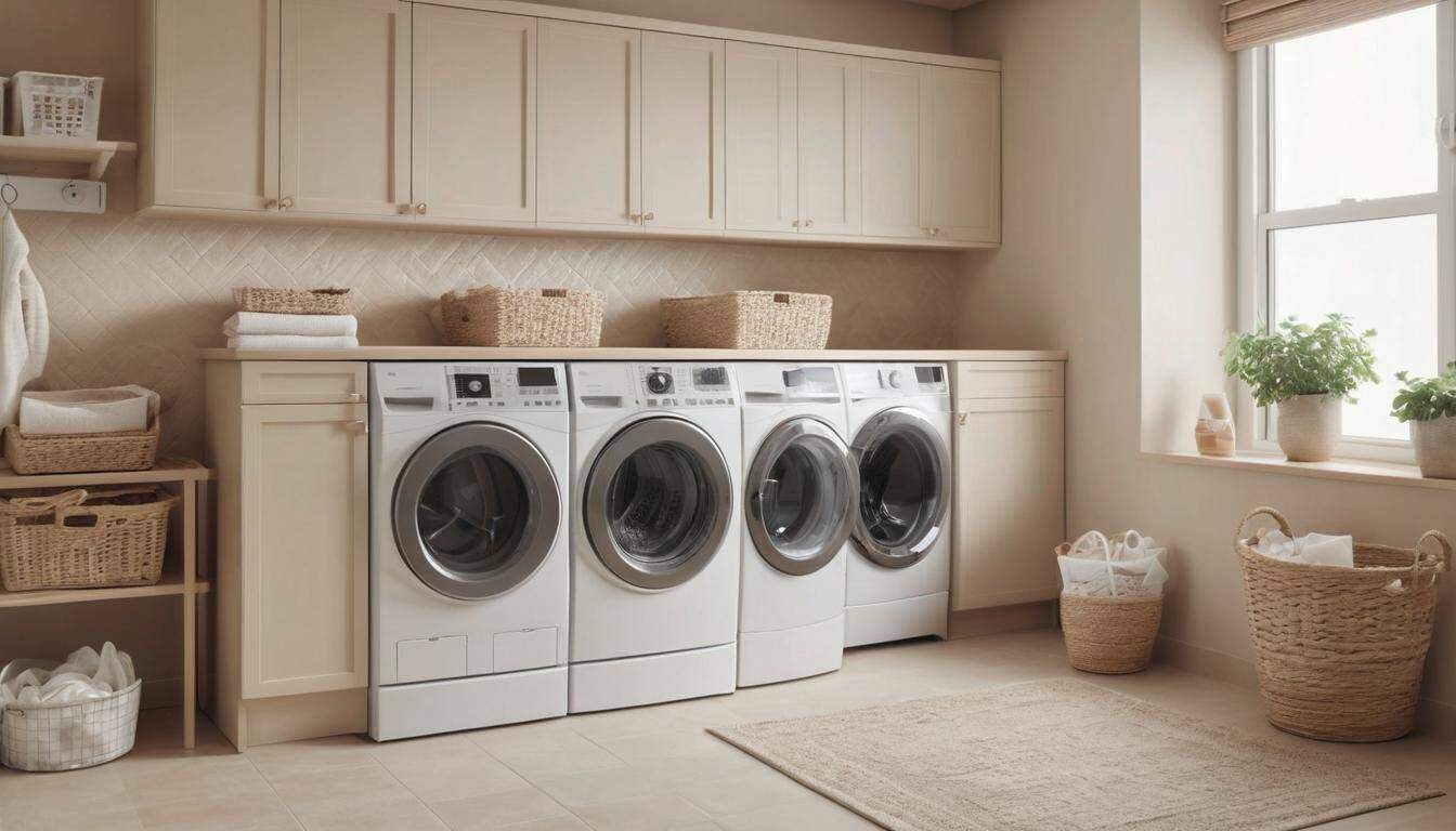 Warm inviting laundry room