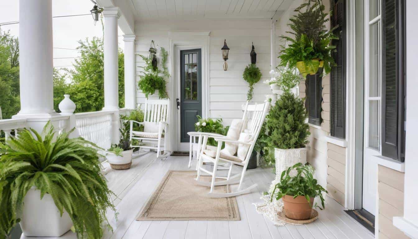 White front porch design