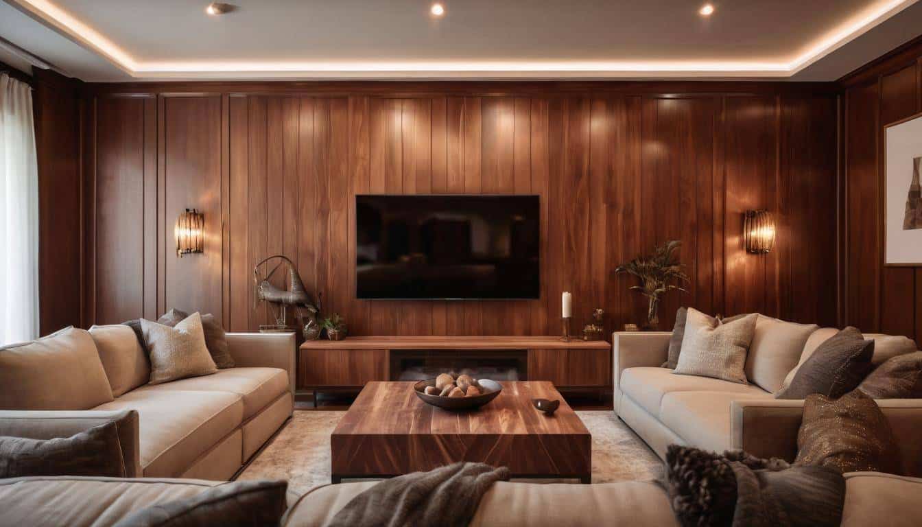 Wood paneling warmth and depth