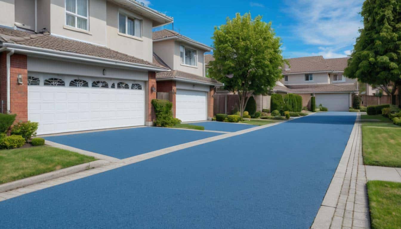 Beautiful blue driveway