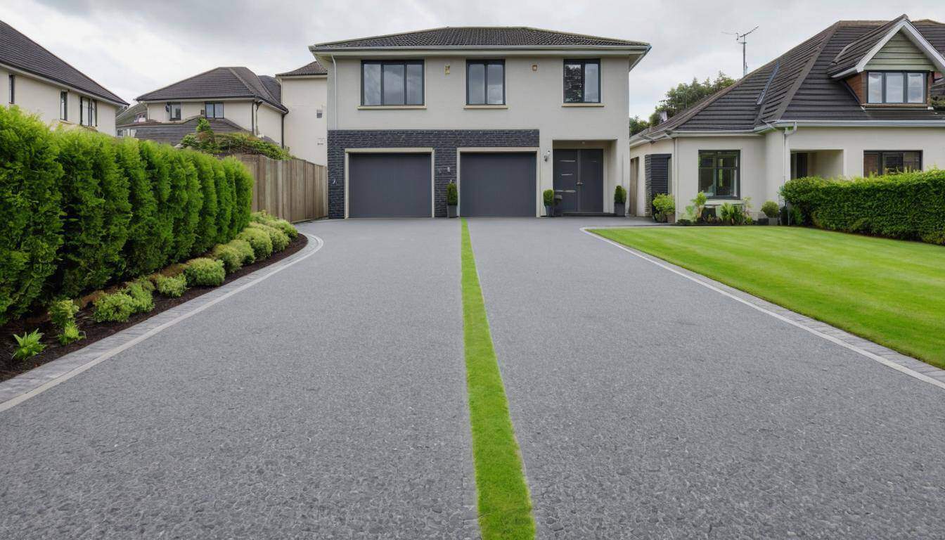 Beautiful grey driveway