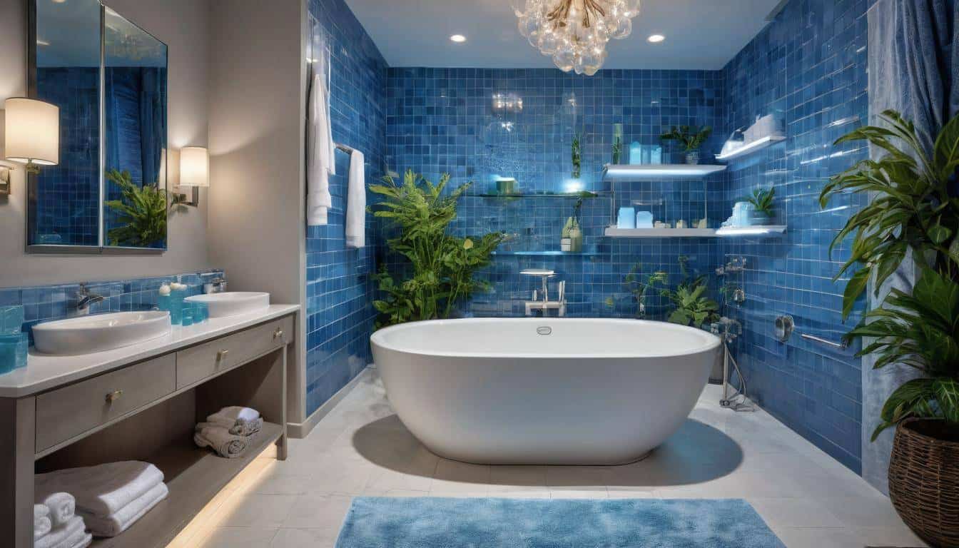 Blue home spa oasis