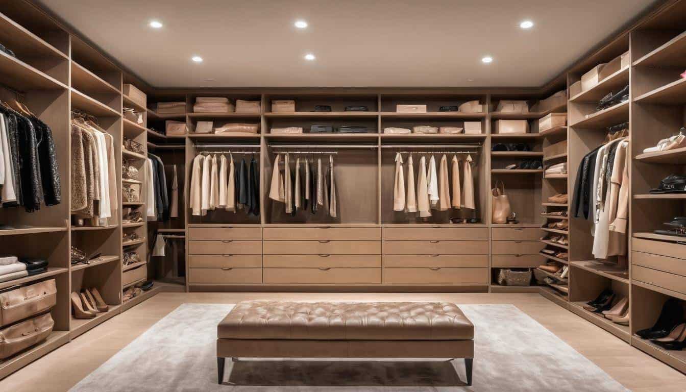 Chic walk-in closet