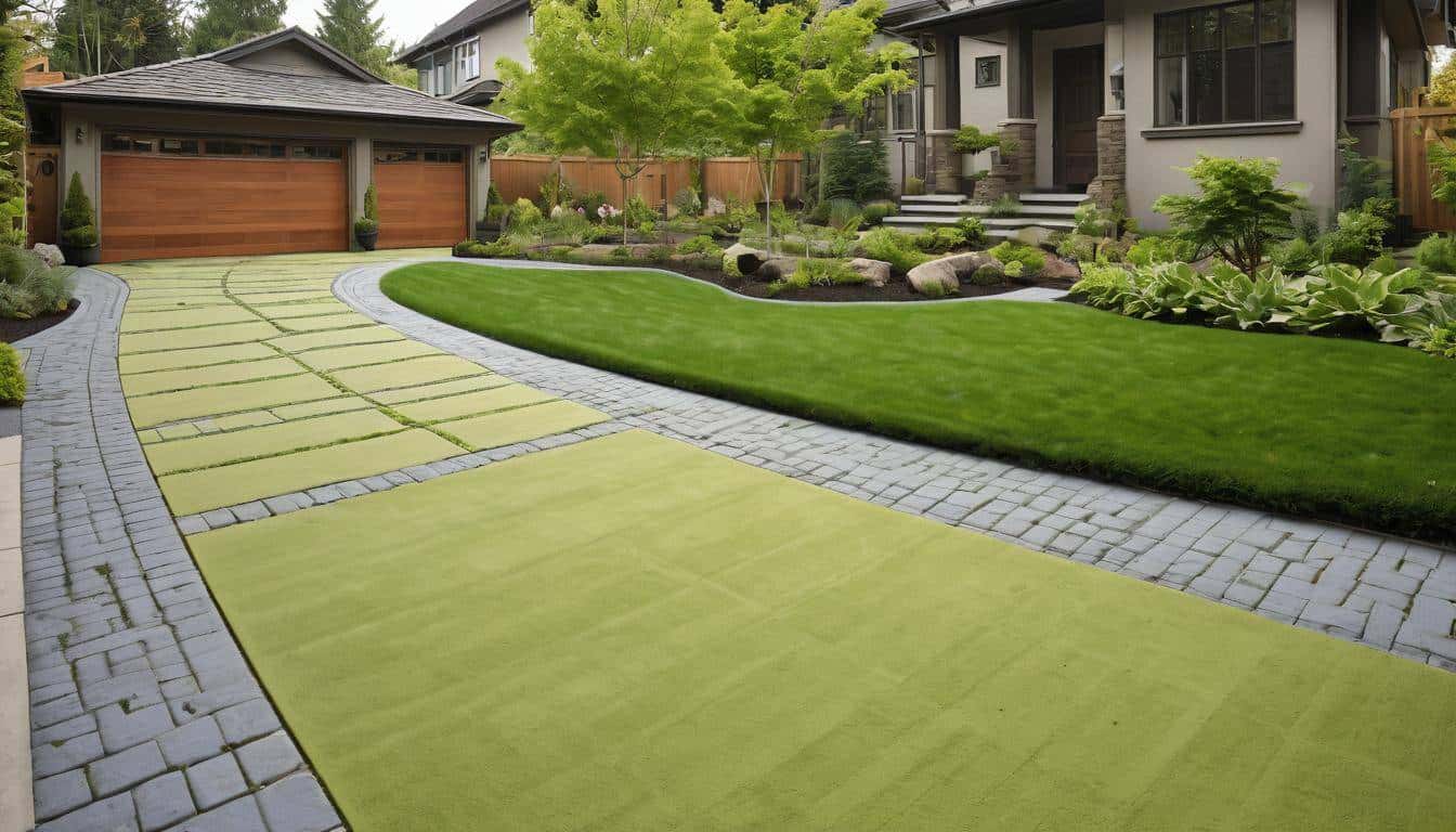 Eco-friendly green driveway