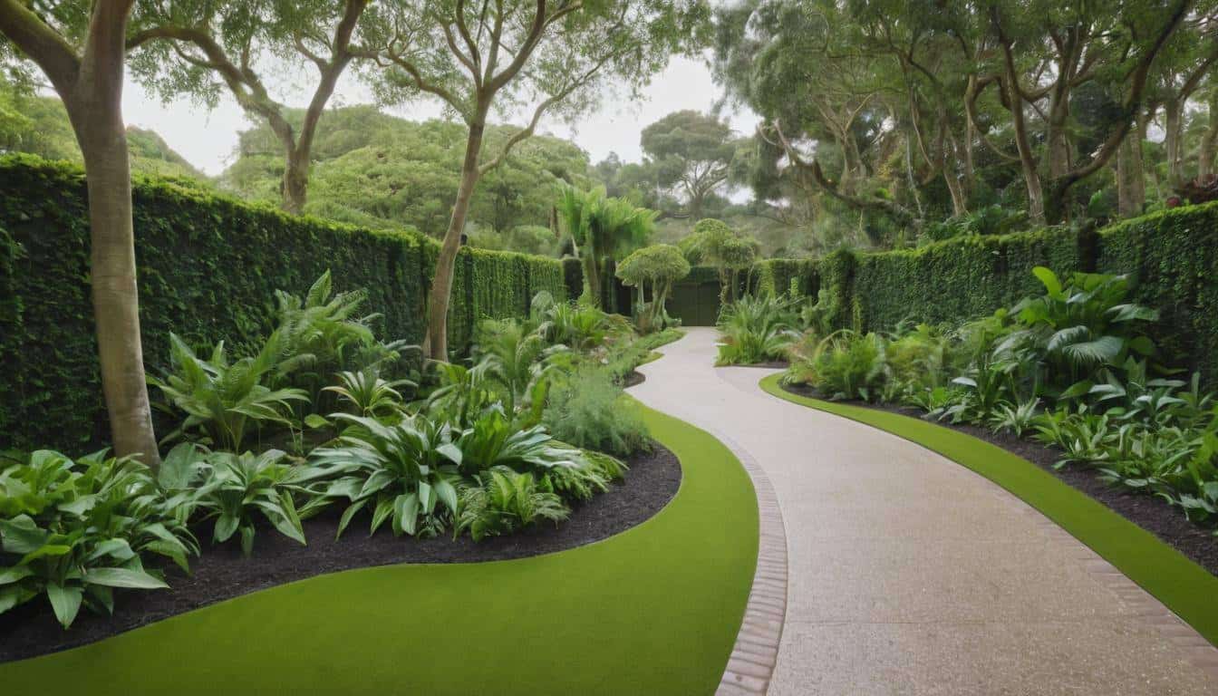 Eco-friendly lush driveway