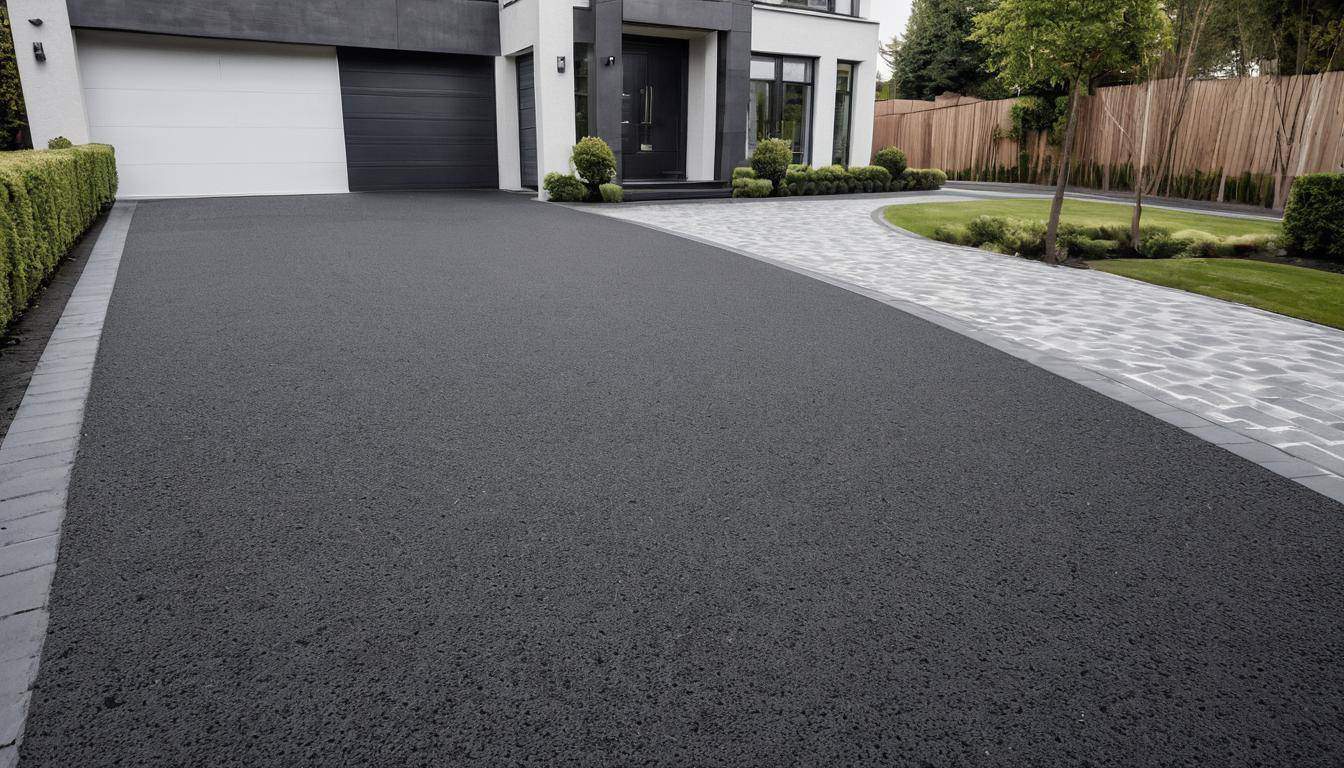 Elegant black driveway design