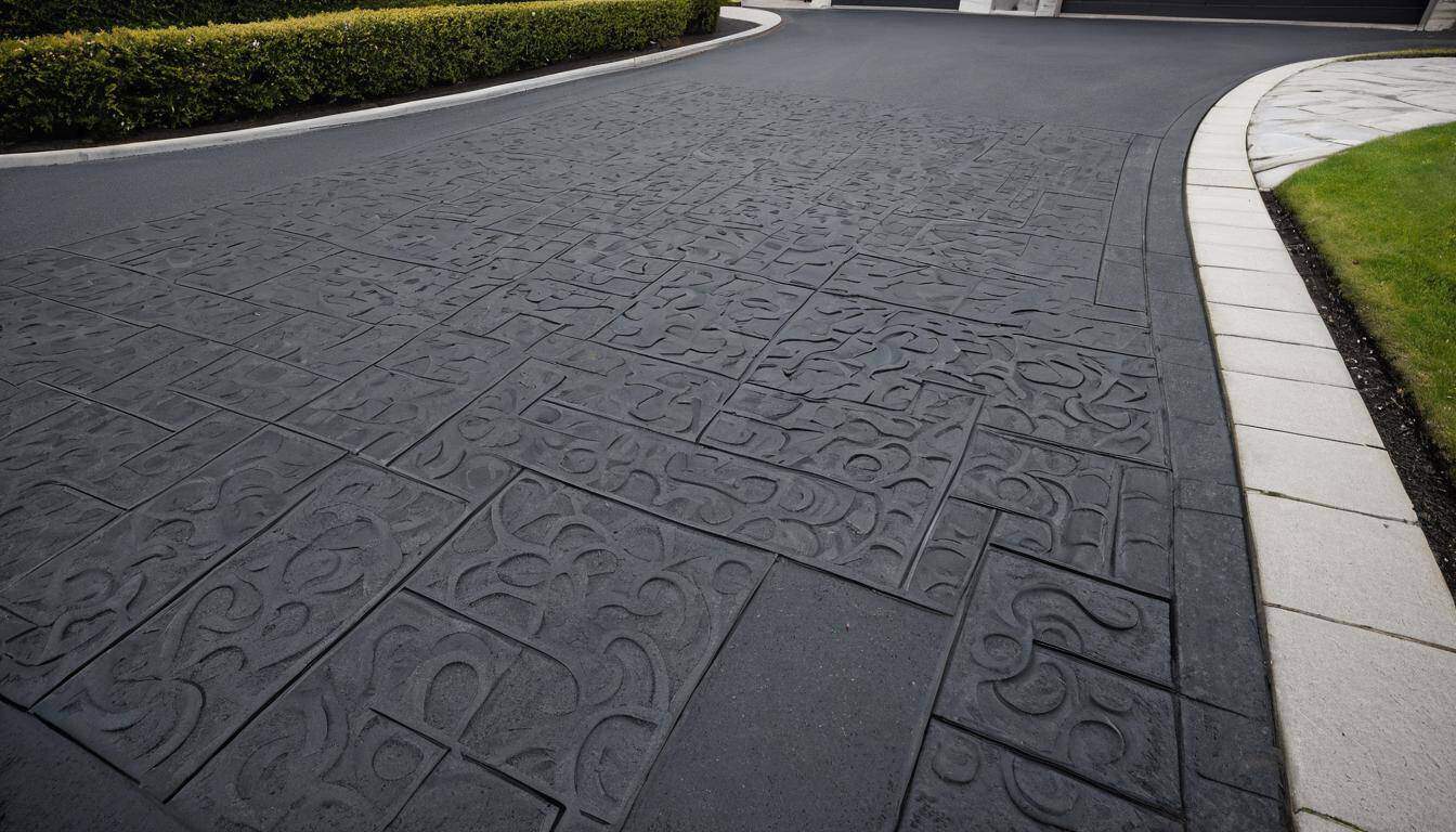 Elegant black driveway