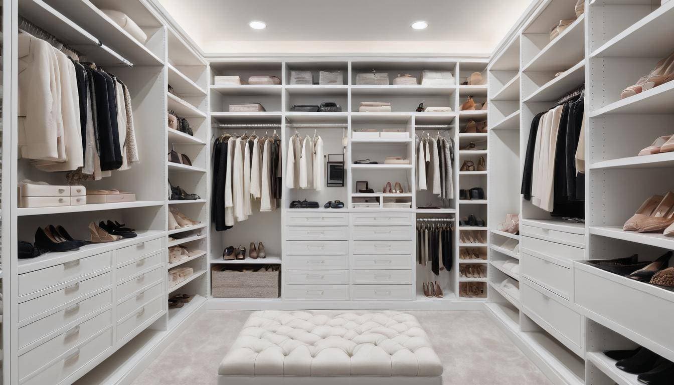 Elegant white closet design