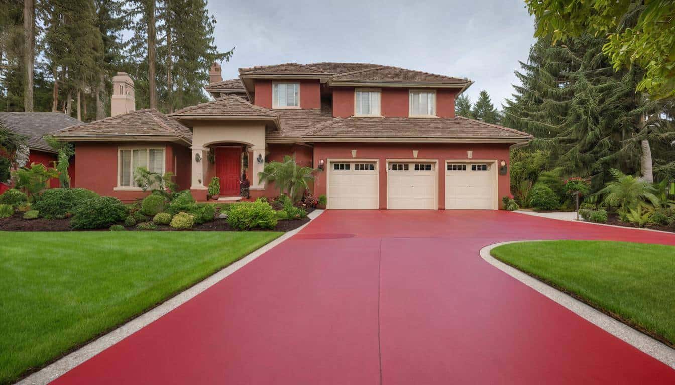 Enhanced red driveway