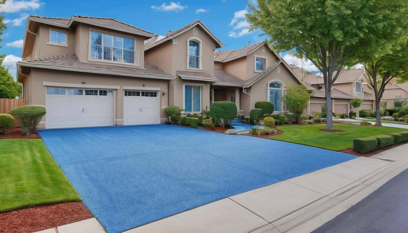 Immaculate Blue Driveway