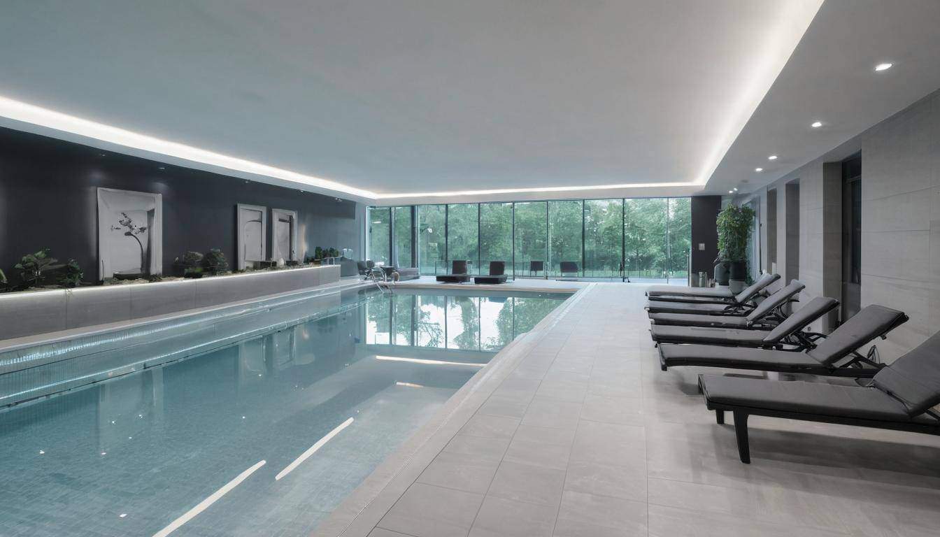 Luxurious Grey Indoor Pool