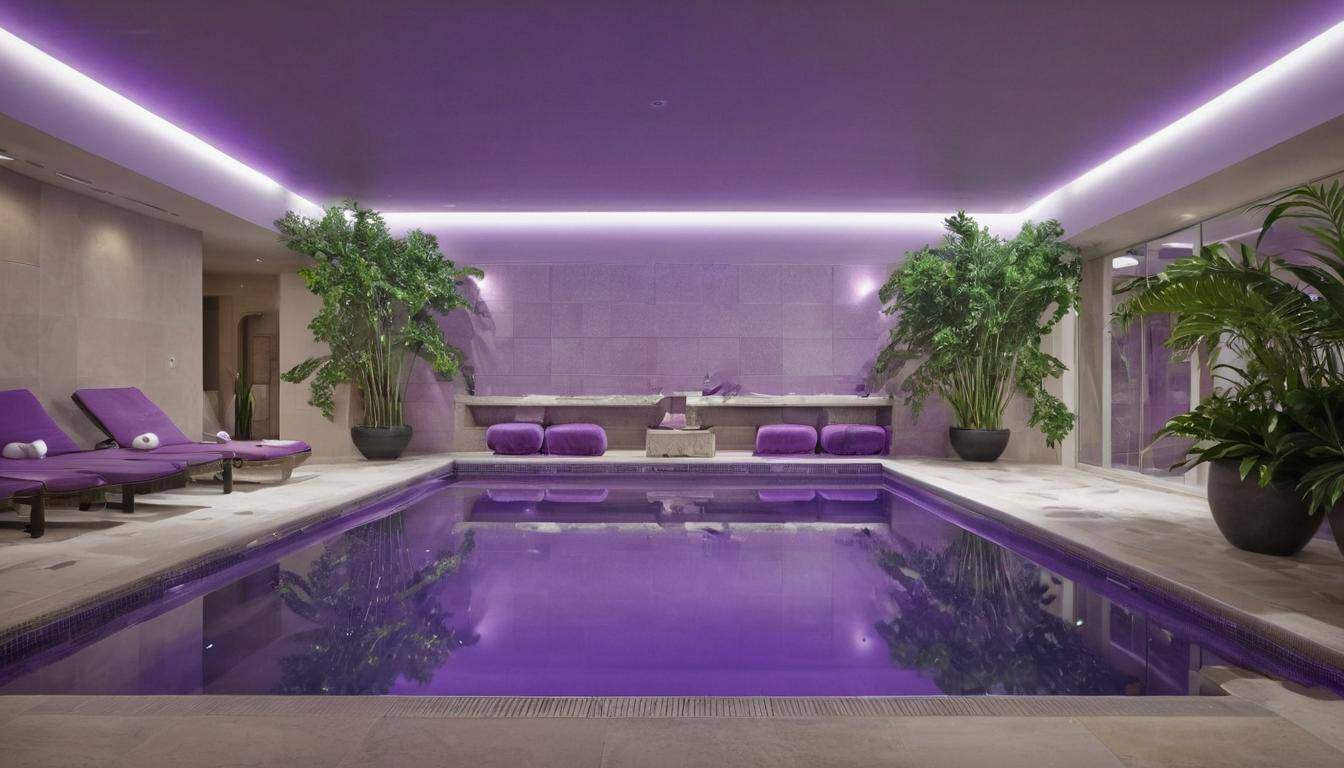 Luxurious Purple Indoor Pool