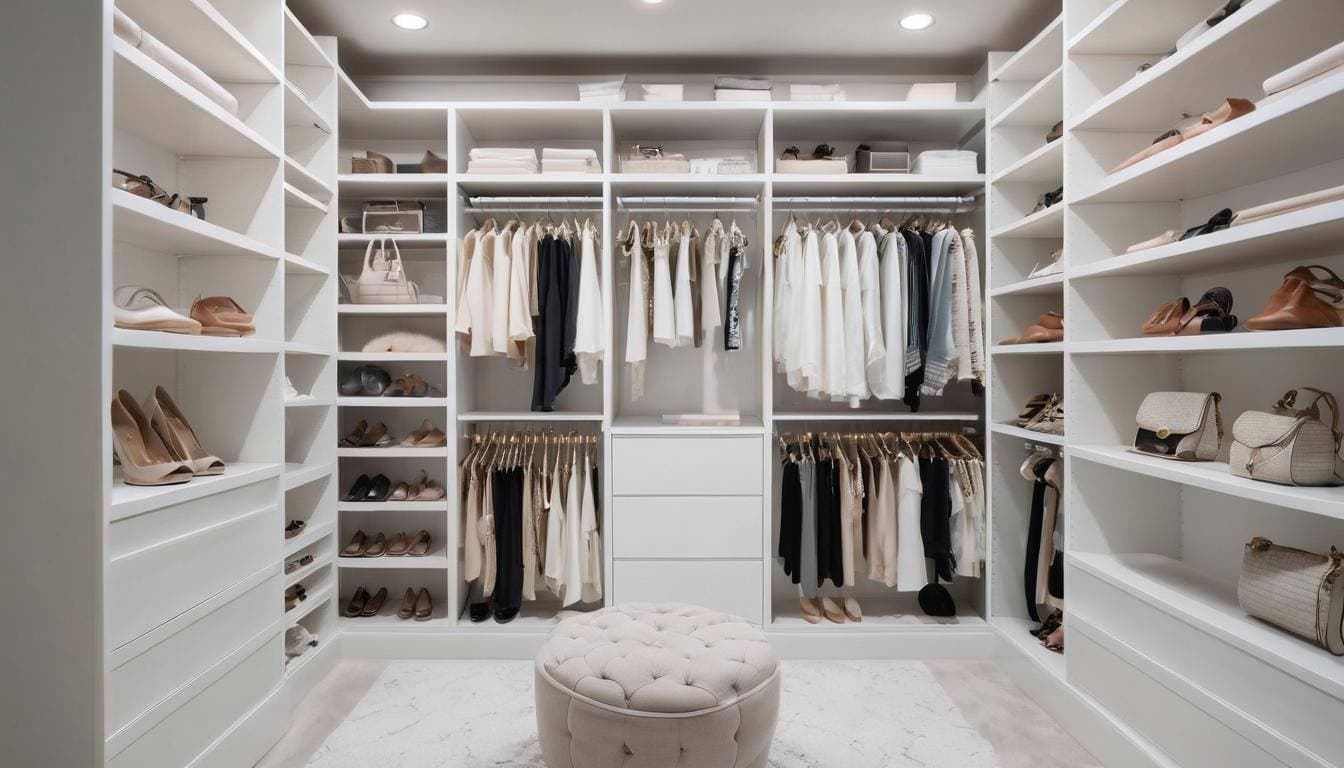 Luxurious White Closet Design