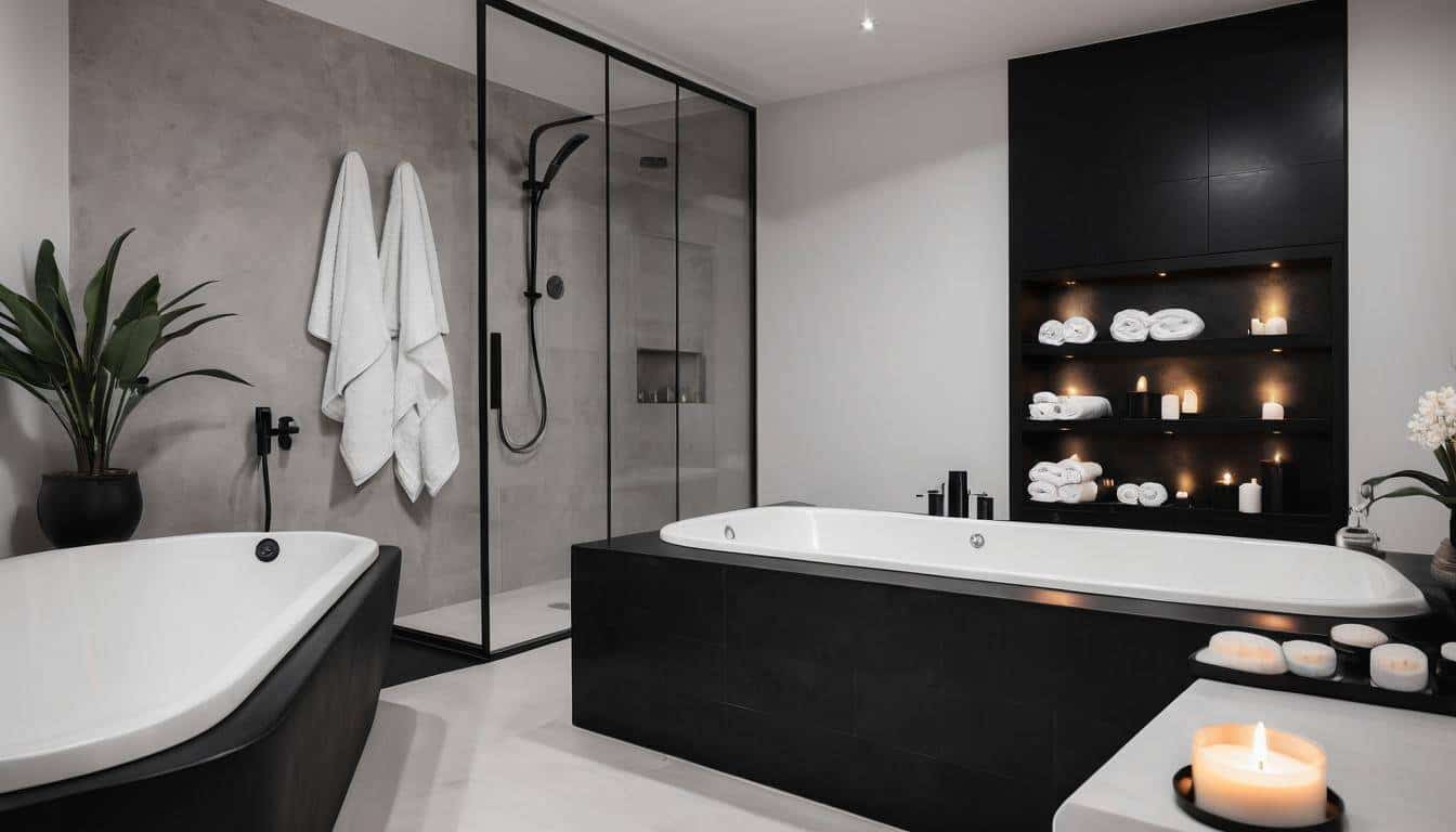 Luxurious black spa design