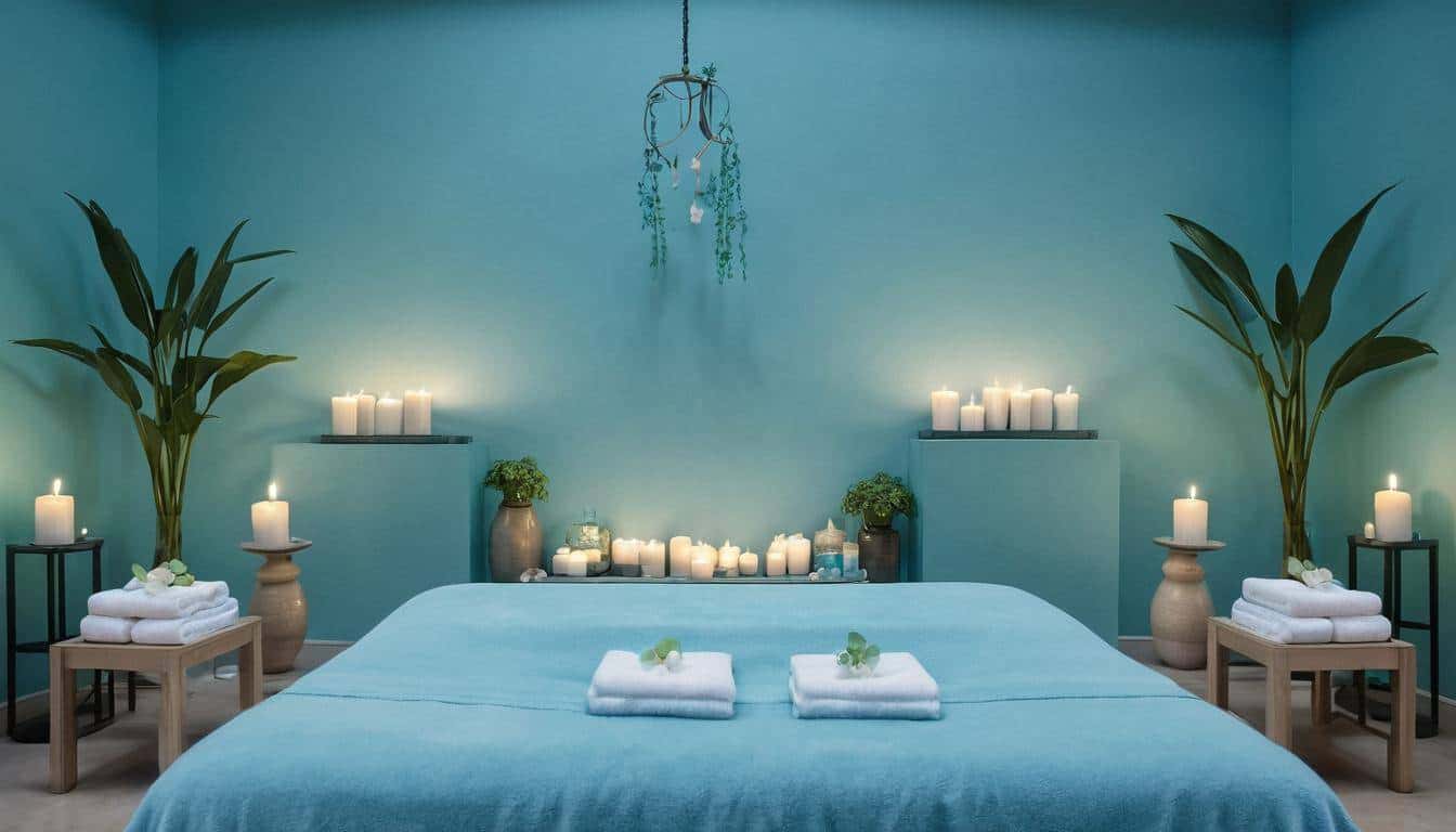 Luxurious blue spa