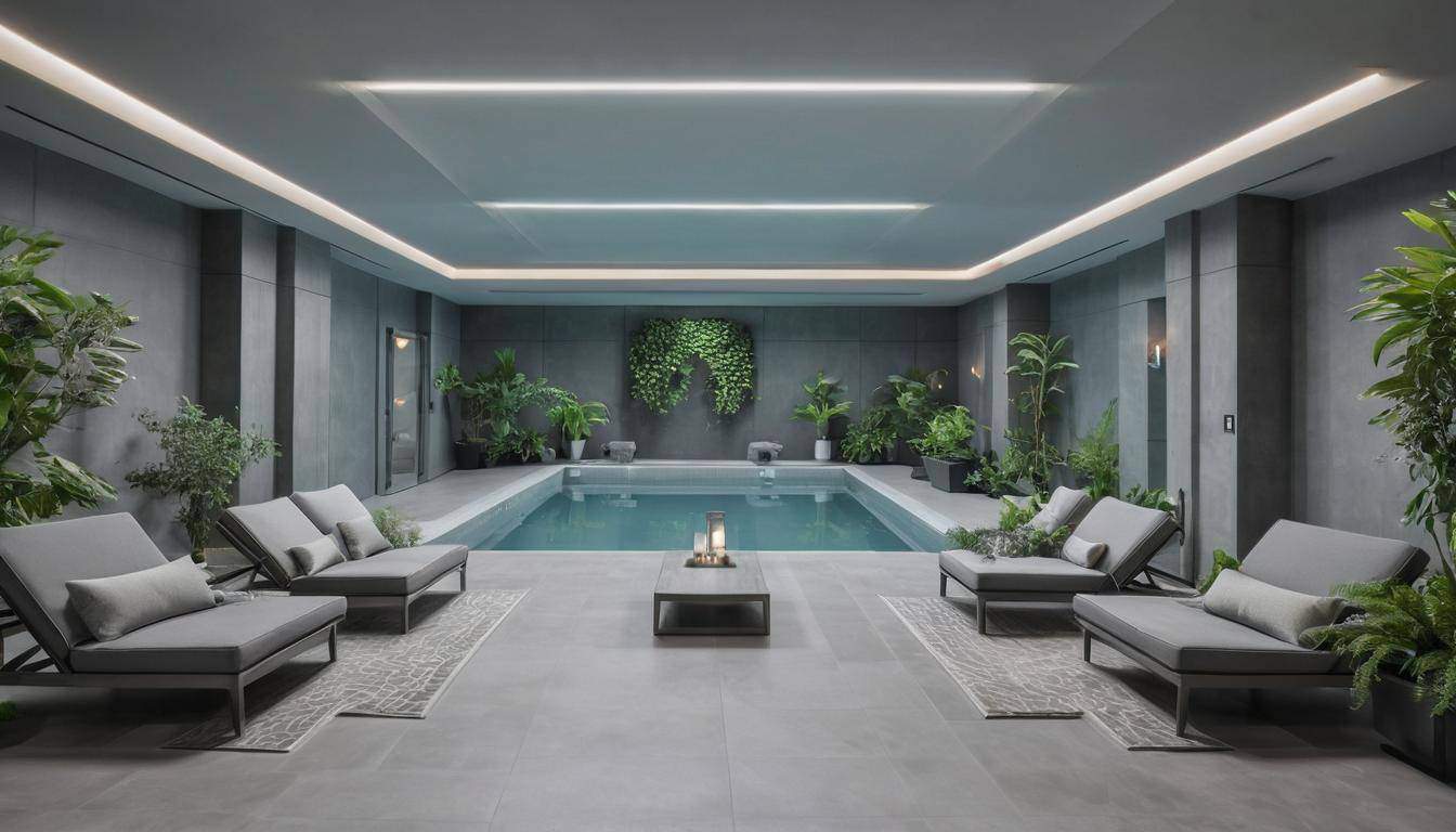 Luxurious indoor pool design