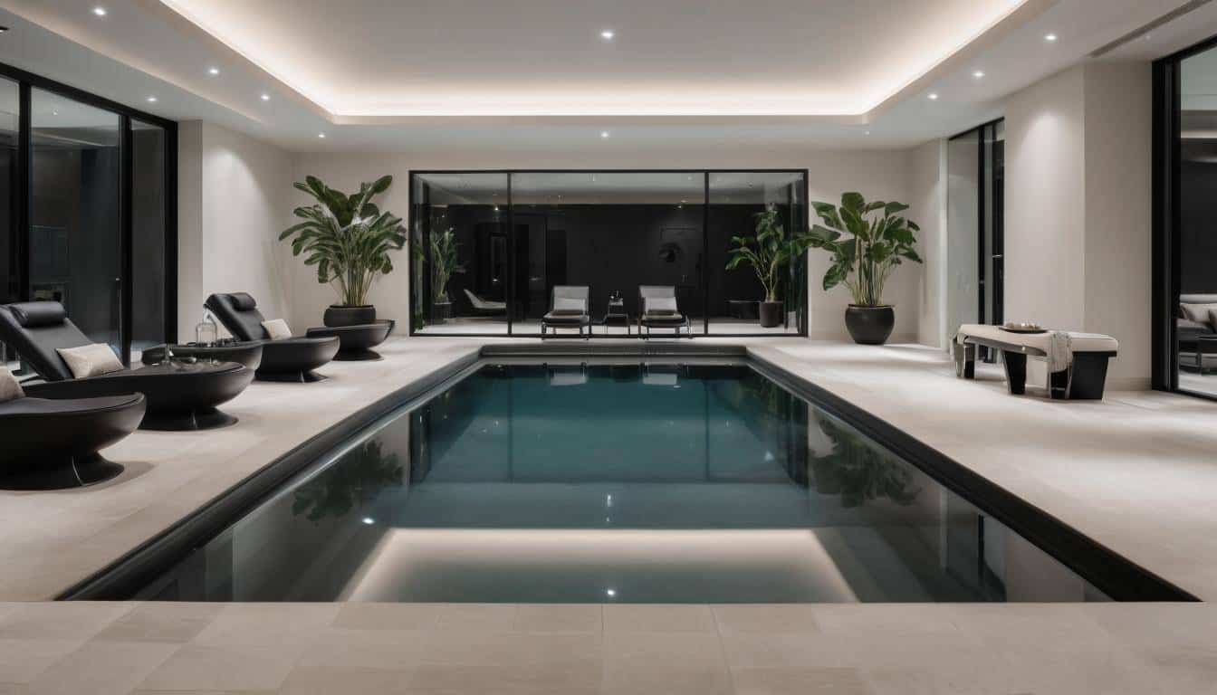 Luxurious indoor pool design