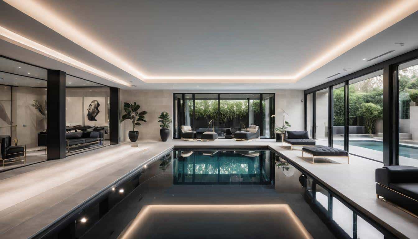 Luxurious indoor pool furniture