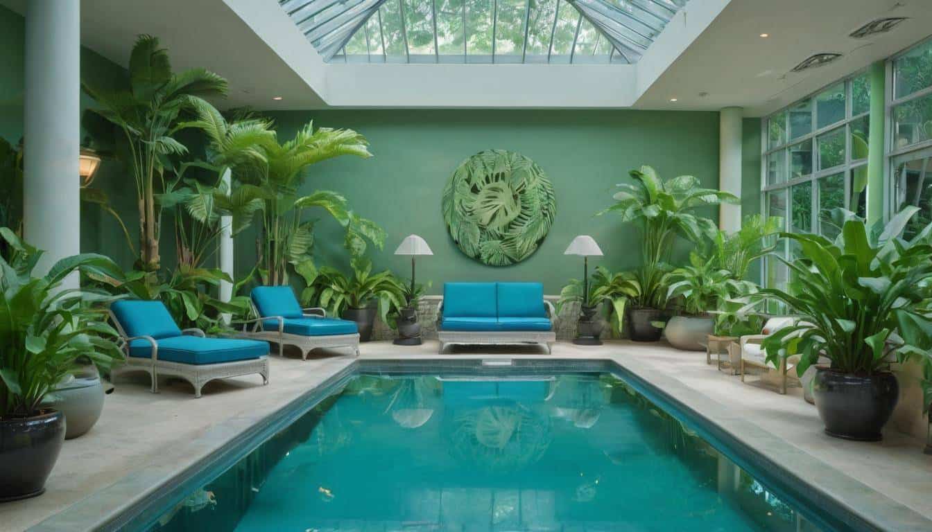 Luxurious indoor pool oasis