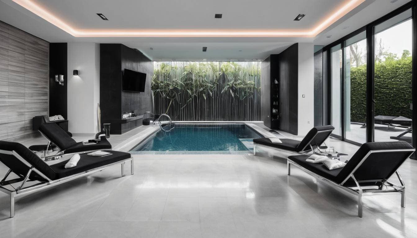 Luxurious indoor pool retreat