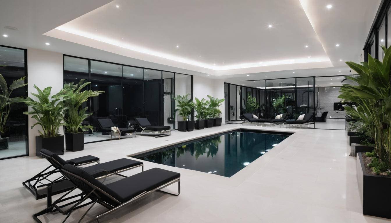 Luxurious indoor pool retreat