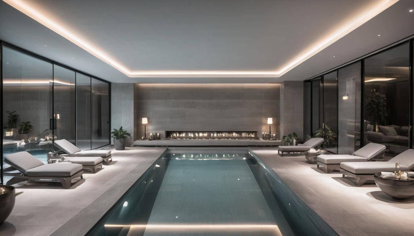 Luxurious modern indoor pool