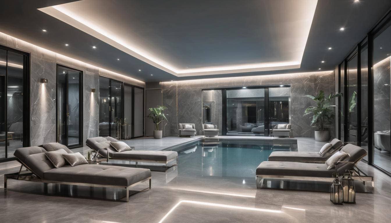 Luxurious modern indoor pool