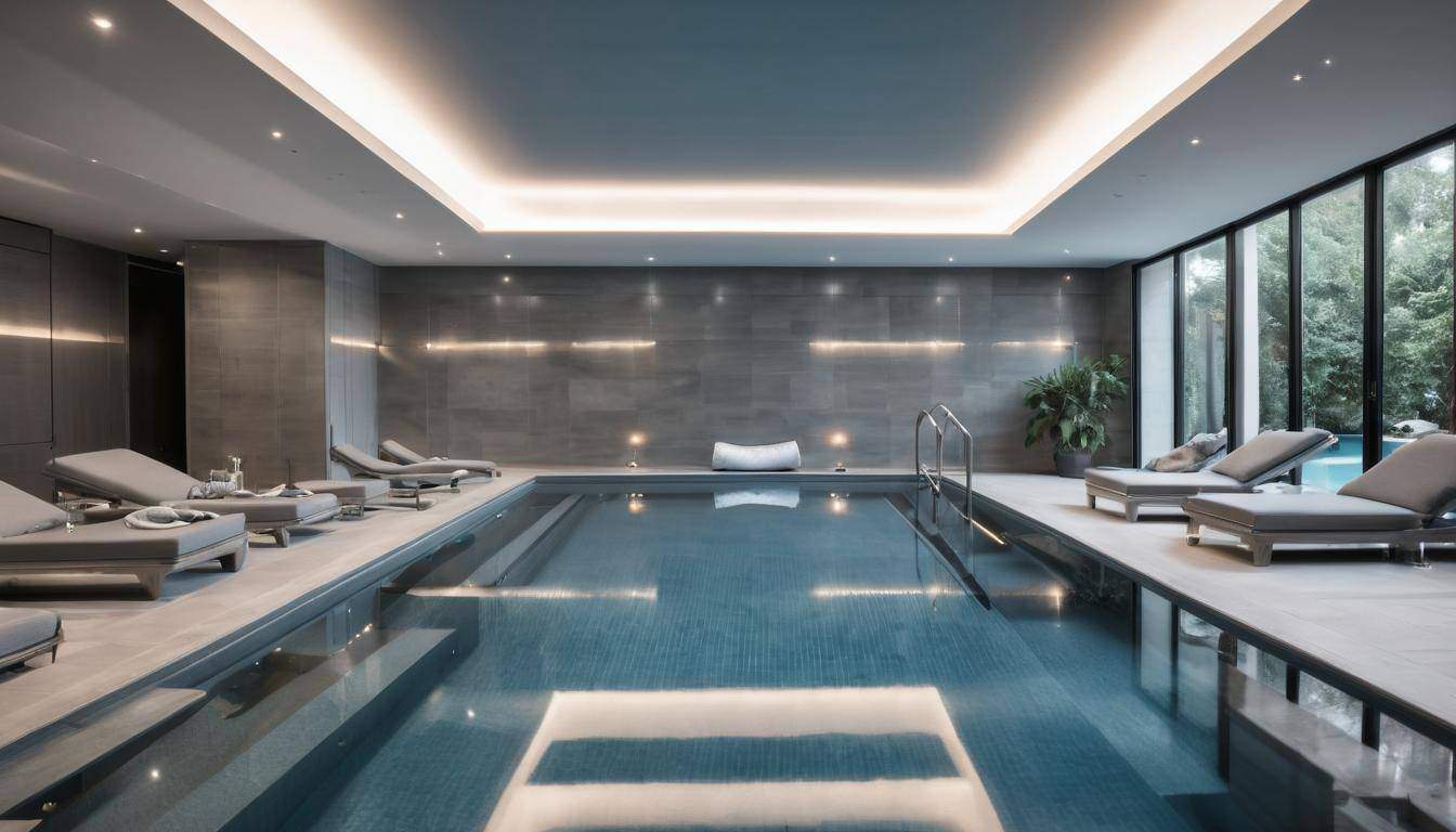 Luxurious modern indoor pool